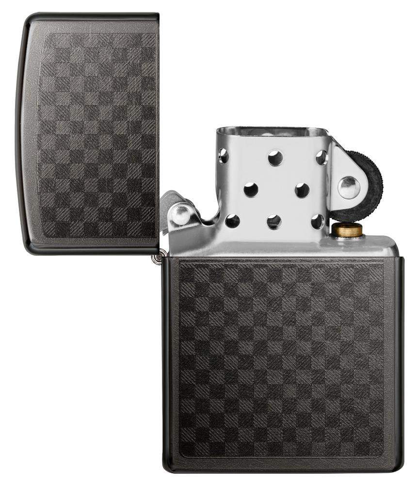 Zippo Iced Carbon Fiber Design Pocket Lighter Zippo